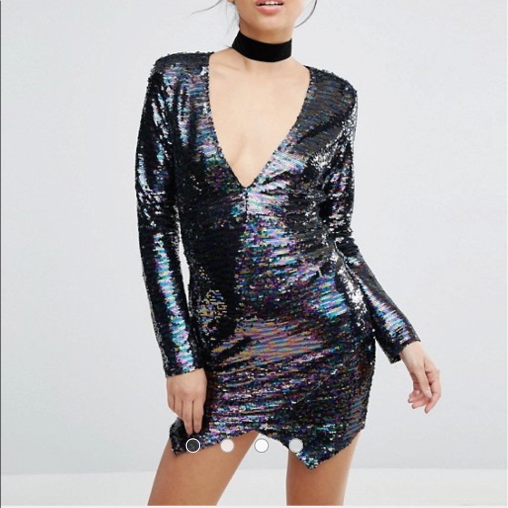 Long sleeve ASOS sequin dress