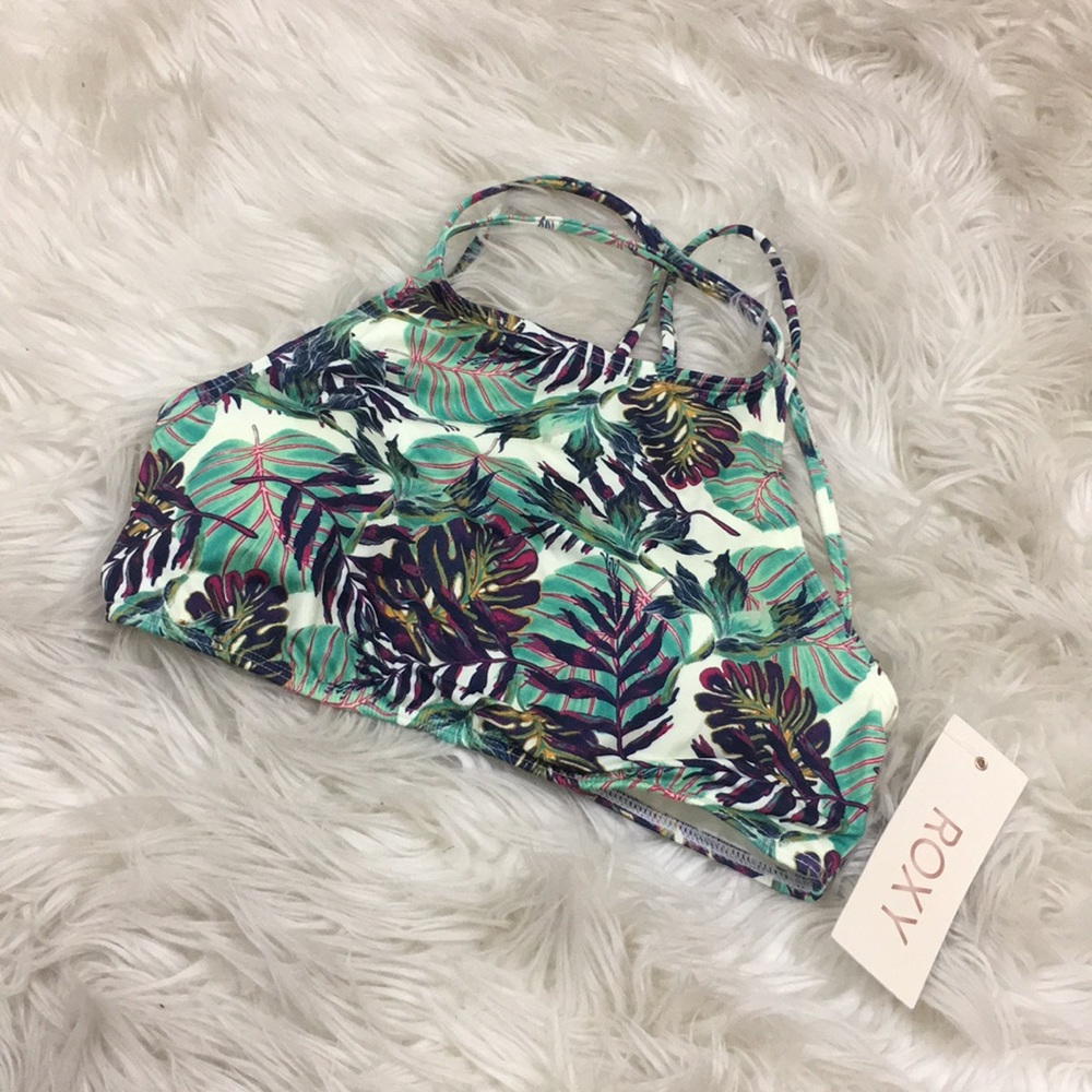 New with tags Roxy Hawaiian crop top bathing suit