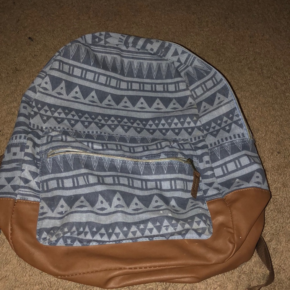 Aztec denim book bag