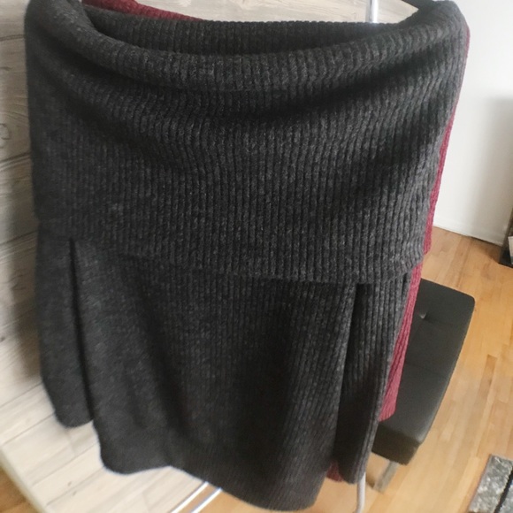 LAST 1 • Off Shoulder Charcoal Sweater / Dress - Picture 3 of 4