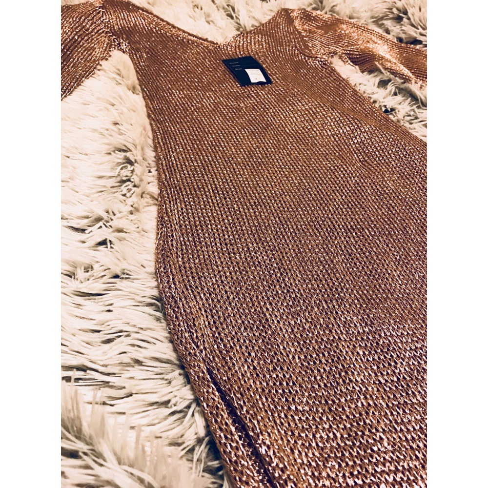 Rose Gold Chain Long Sleeve Dress