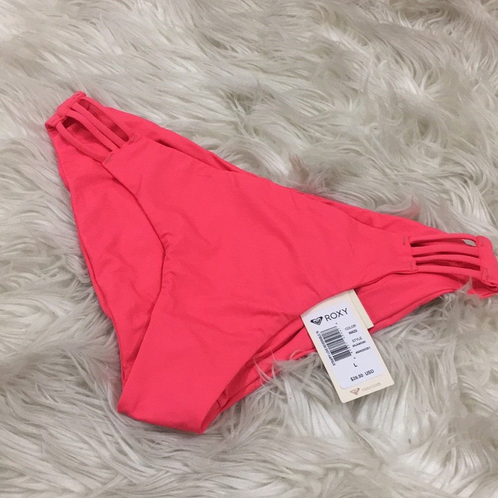 Coral reversible bathing suit bottoms