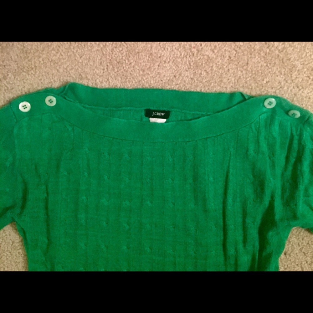 J.Crew green lightweight pullover sweater!