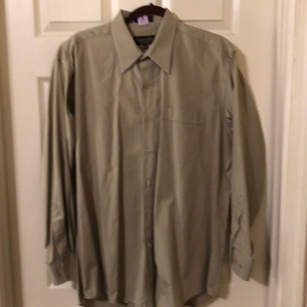 Roberto Villini khaki long sleeve dress shirt