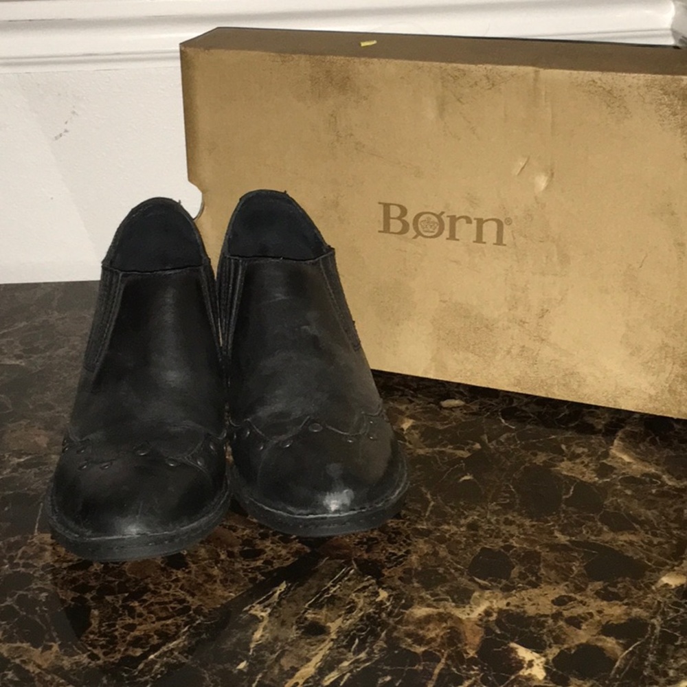 Black booties by Born.