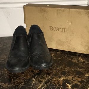 Black booties by Born.