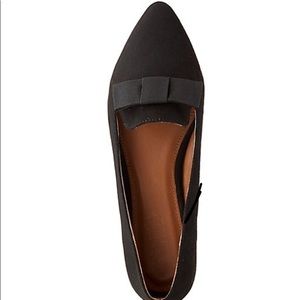 Flat Black Pointed Toe Loafer