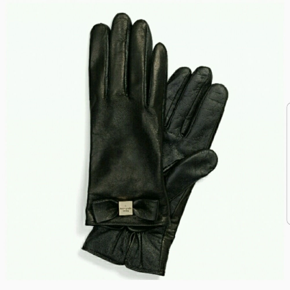 Kate Spade Bow Leather Glove with Touch Tech
