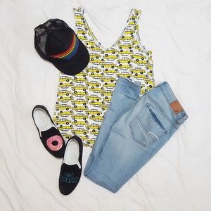 Cupio taxi print sleeveless top