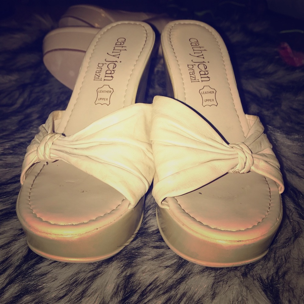 Cream colored Kathy jean wedges