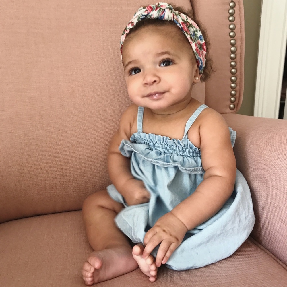 Denim 3-6 month dress