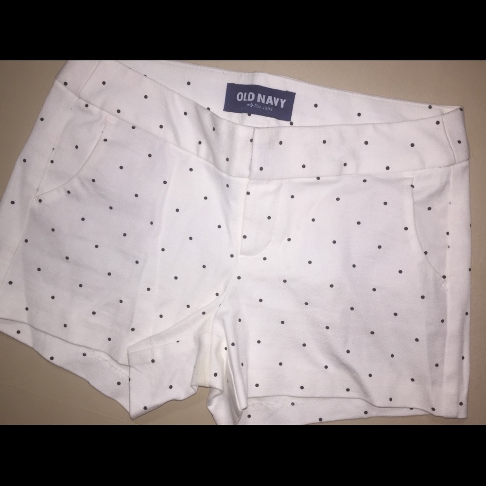 Black and white shorts