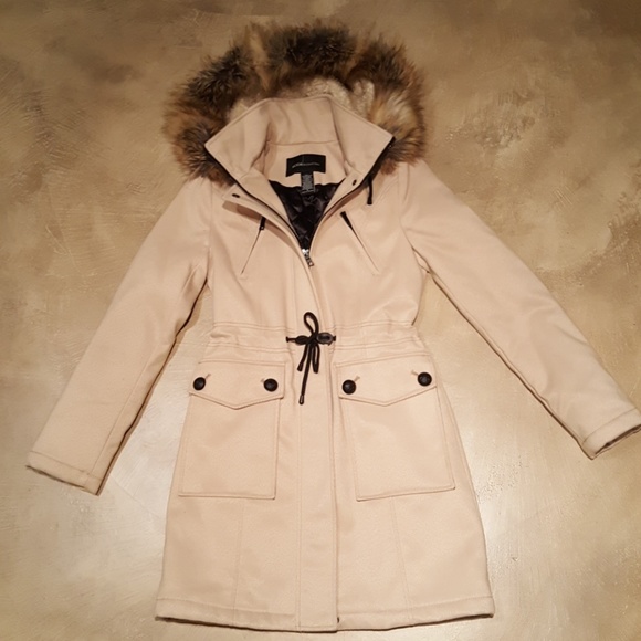 cream colored winter coat