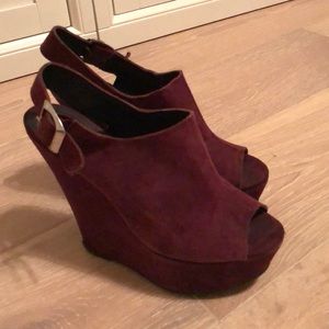 Steve Madden burgundy wedges size 7.5M