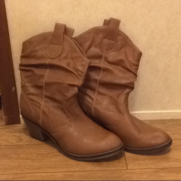 Brown Heeled Boots 👢 - Picture 1 of 6