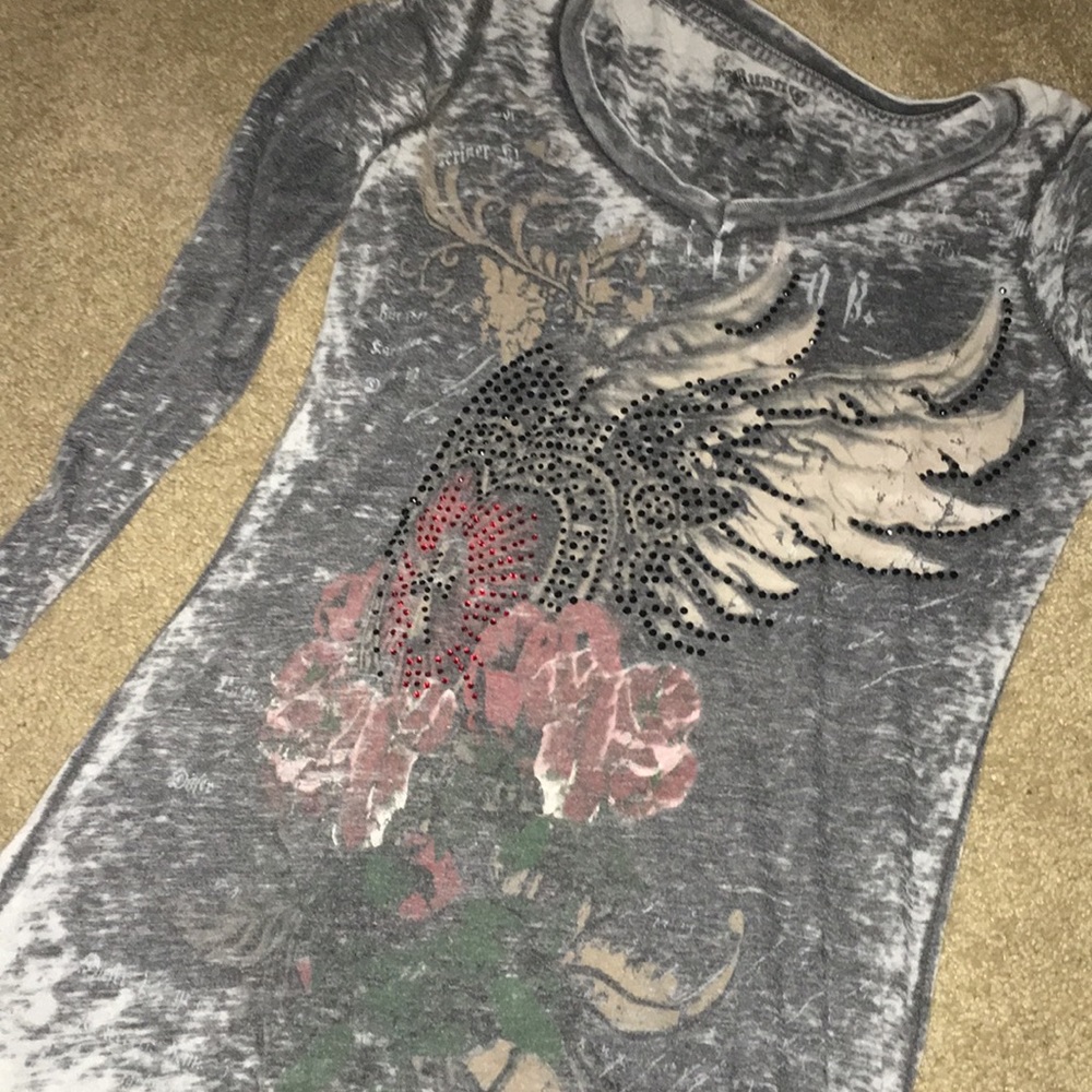 studded western top