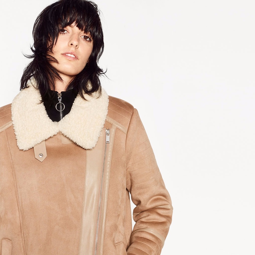 Zara Oversized Shearling Jacket