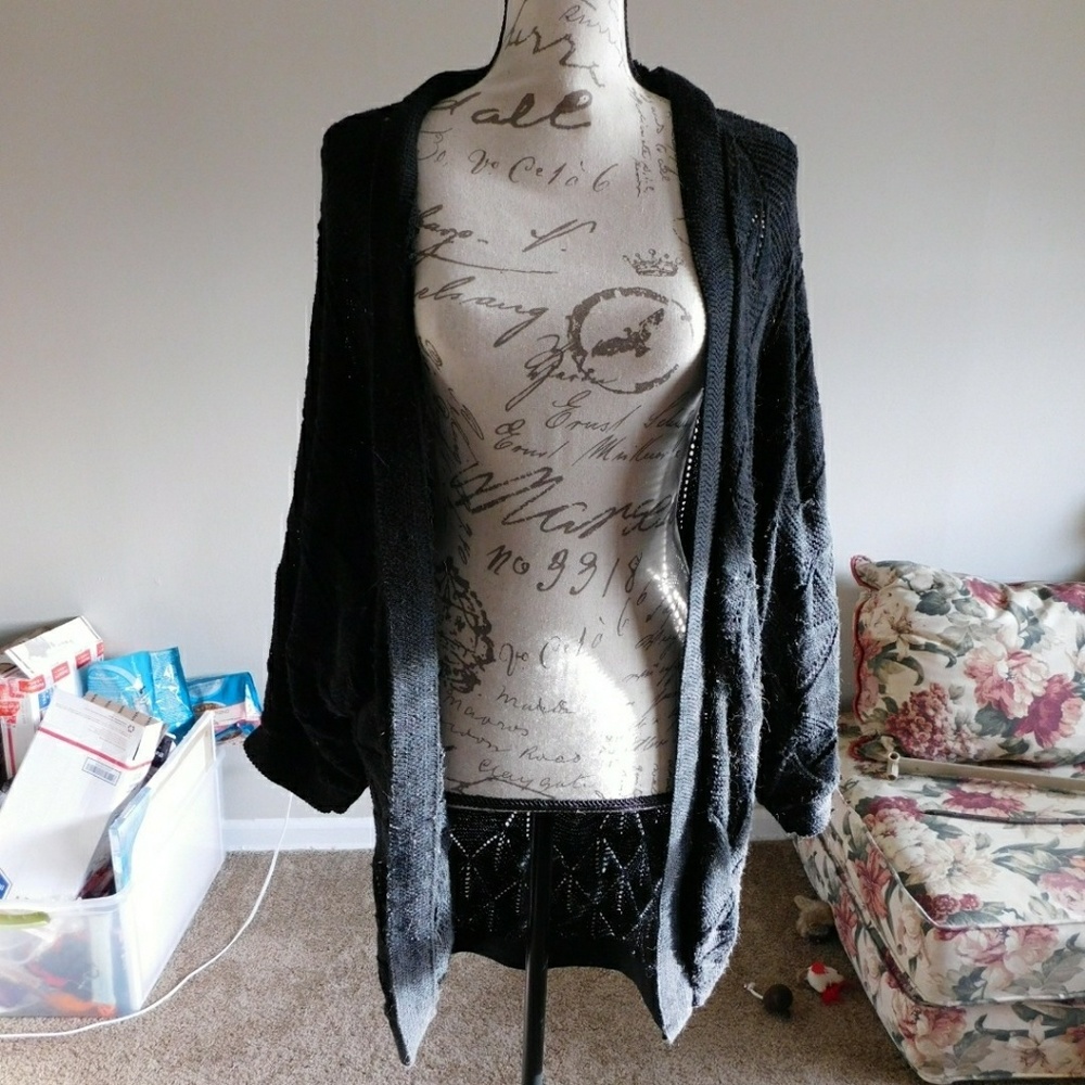 Black Batwing Cardigan