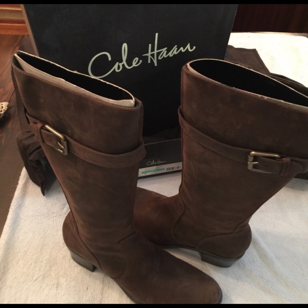 Cole Haan brown waterproof boots
