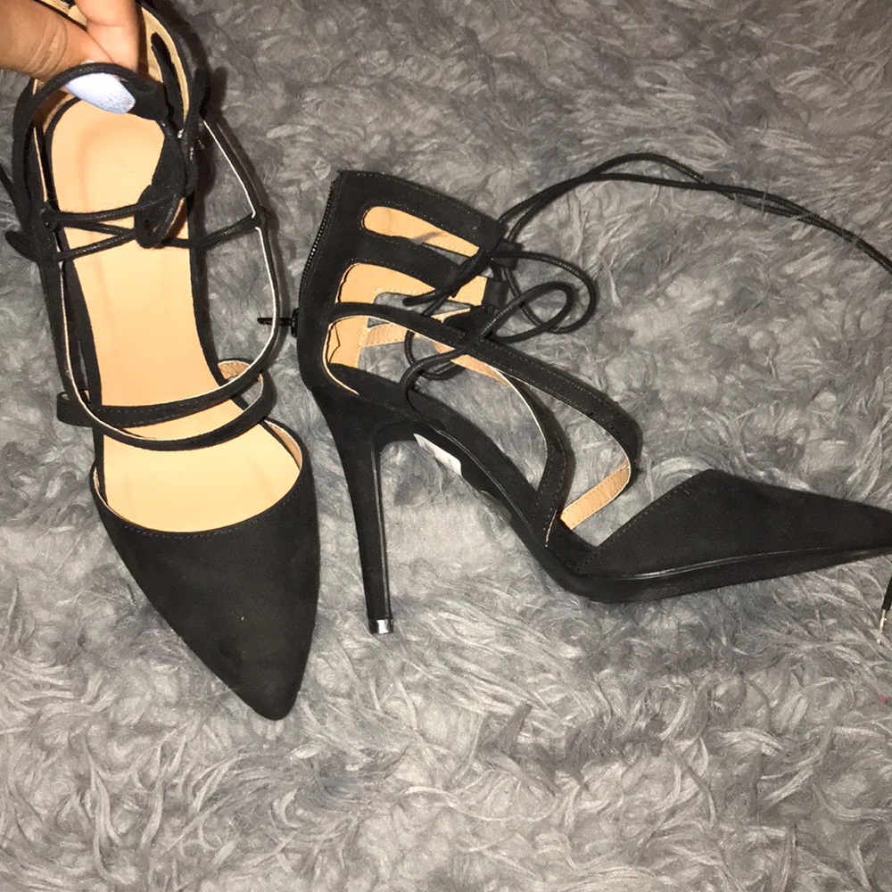 Black Stiletto Heels - Charolette Russe - Picture 1 of 3