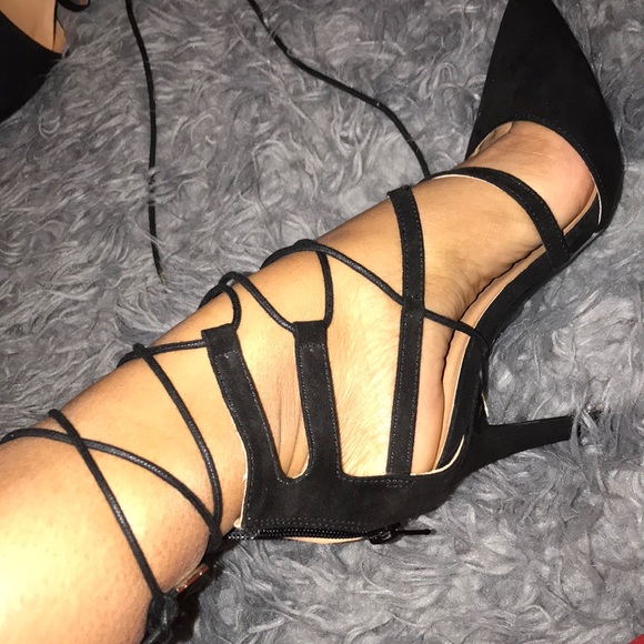 Black Stiletto Heels - Charolette Russe - Picture 2 of 3