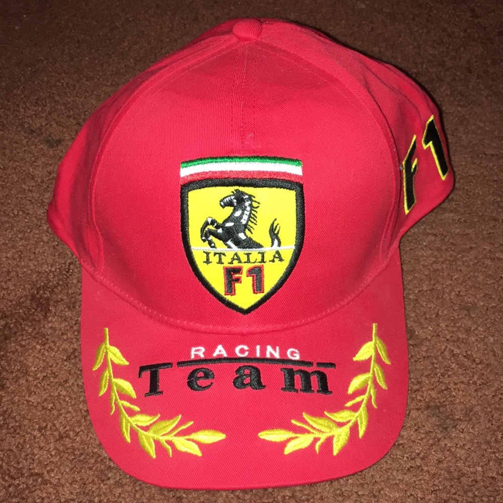 NWOT Red Ferrari F1 Velcro Baseball-style Cap