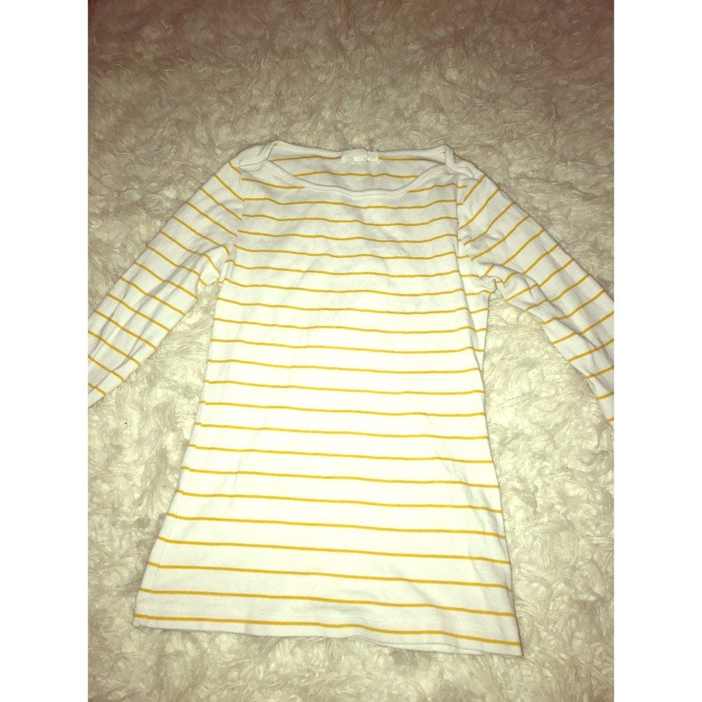 Yellow and White Forever21 Blouse
