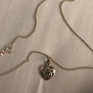 Irish knot heart necklace