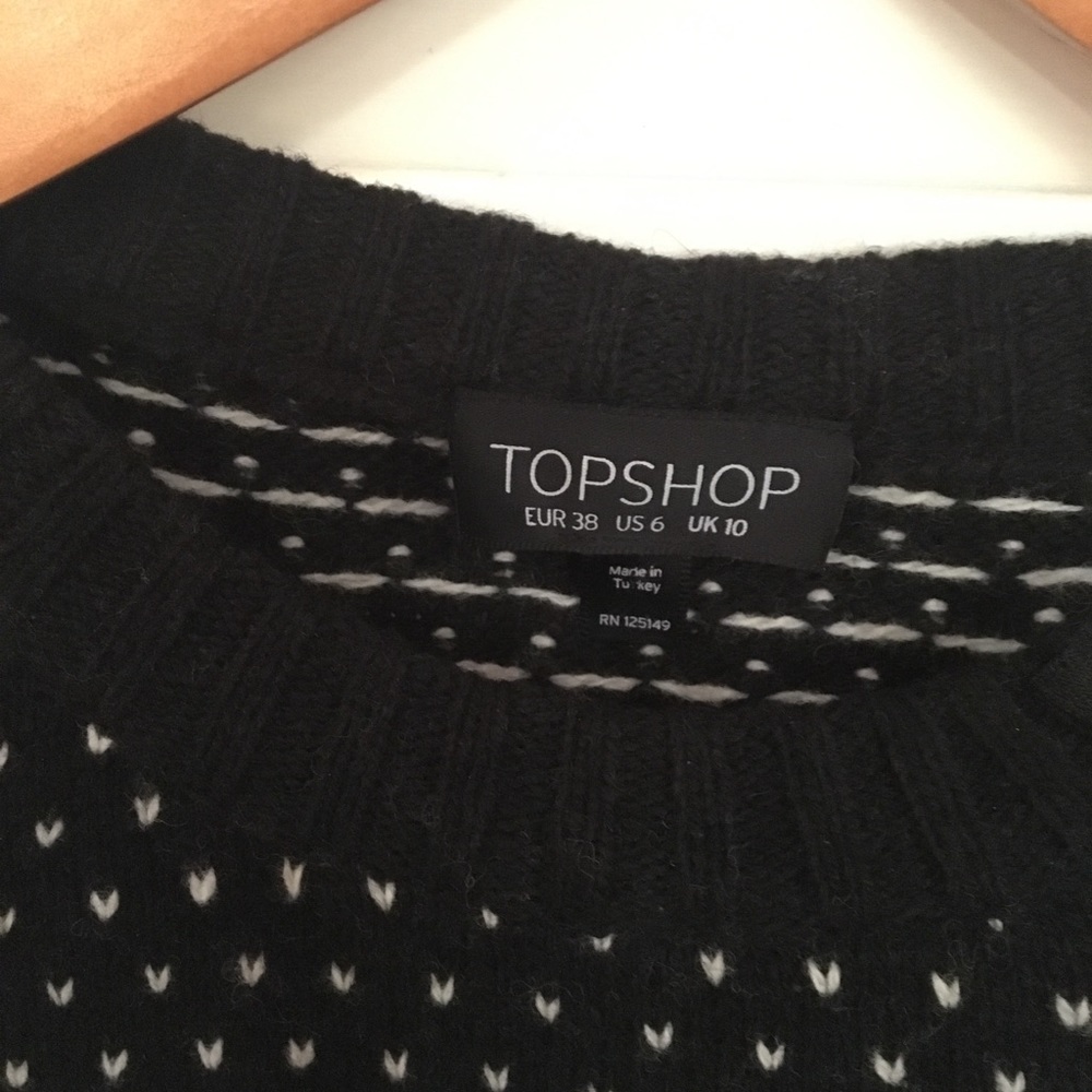 Topshop Winter Alpine Pattern Sweater - image 2