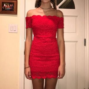 BEBE RED DRESS