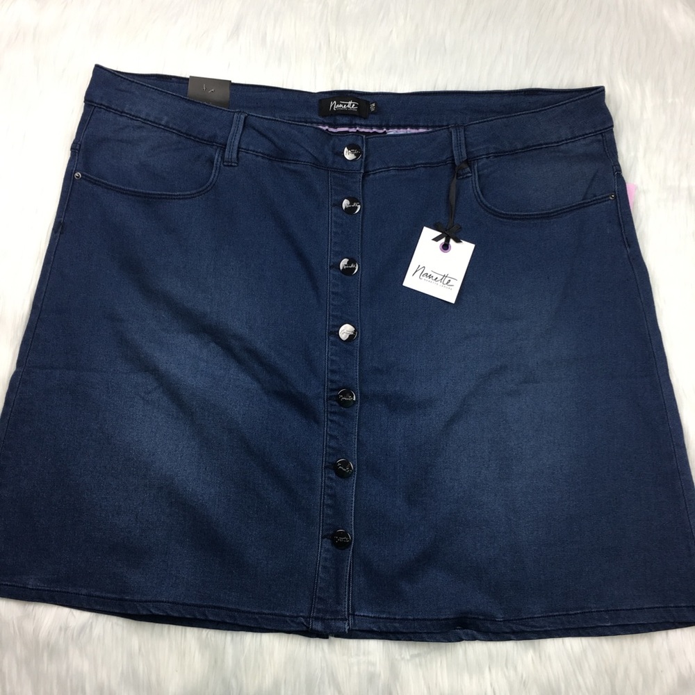 ✨NWT Nanette Lepore Nippon Button Down Skirt - Picture 2 of 5