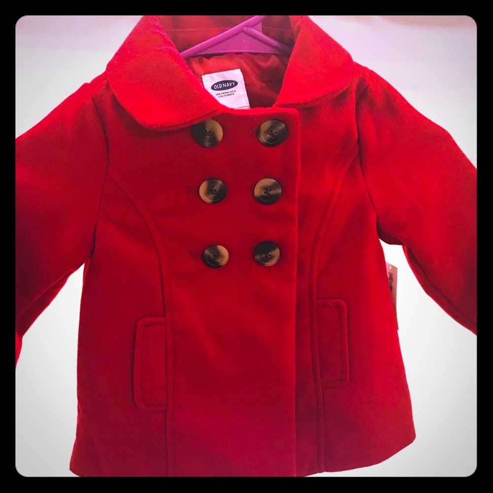 Red Toddler Peacoat