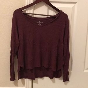 American Eagle Ribbed Long Sleeve Tee