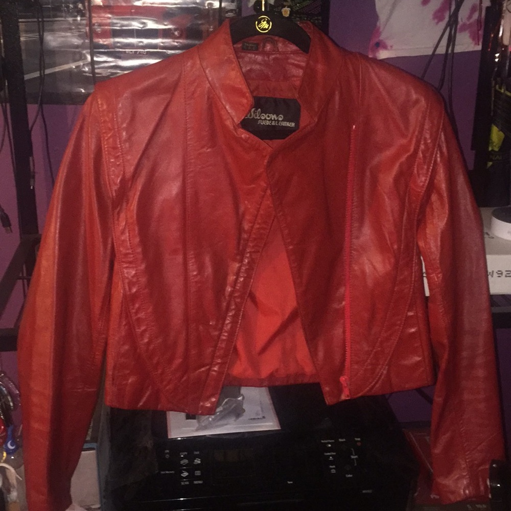 Vintage Red Leather jacket