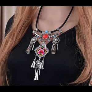 Bohemian tribal vintage style necklace