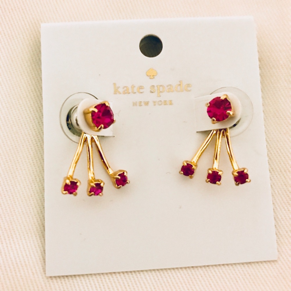 Pink and gold Kate spade earrings