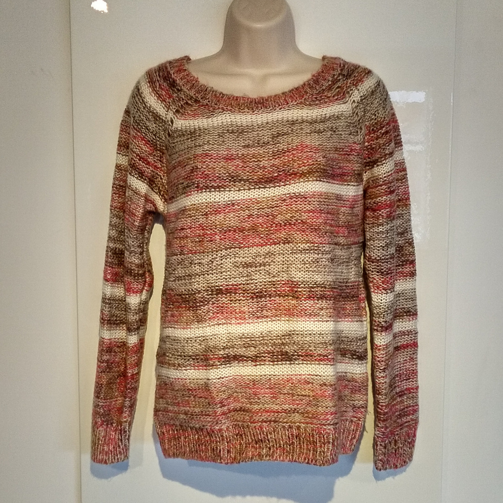 Mossimo Pink/Earthy Shimmery Knit Sweater XS