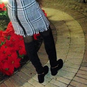 Women’s RD Style Black & White Plaid Dress Small