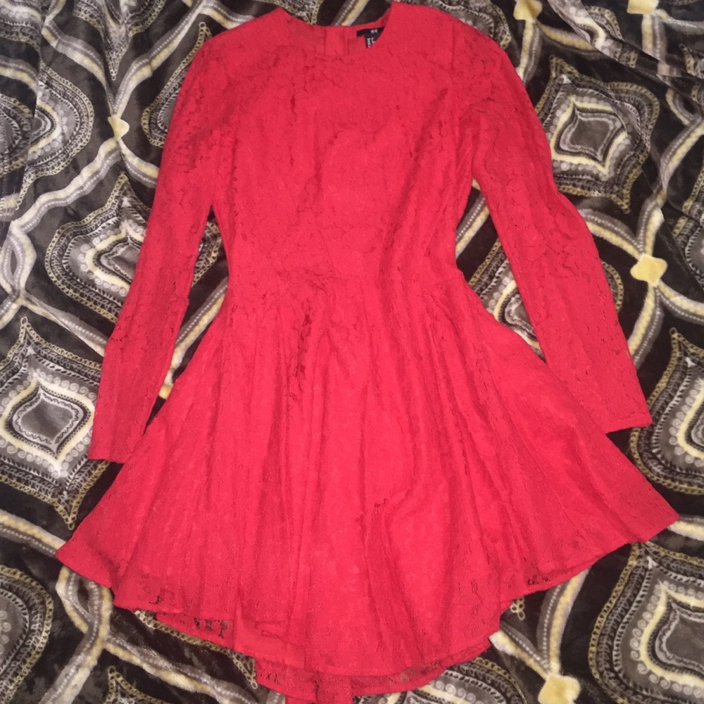 💃🏽Fire Red H&M Lace Dress💃🏽