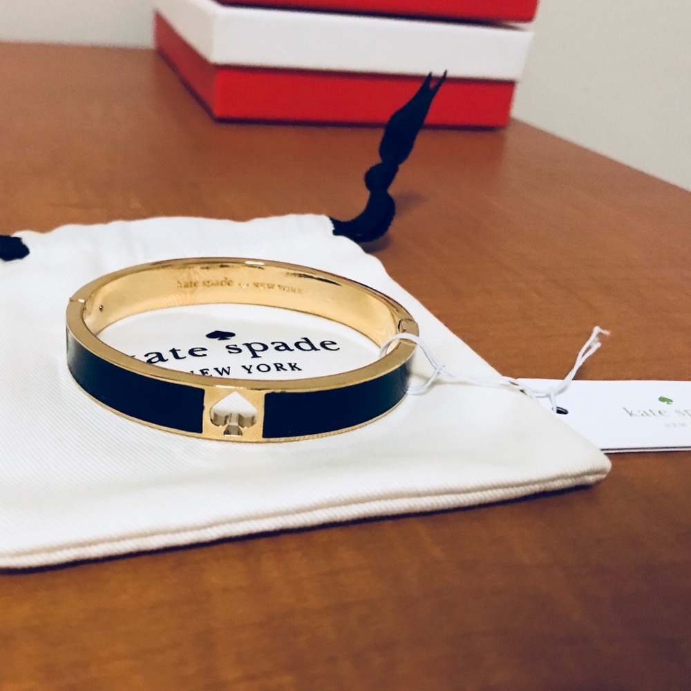 Black and gold Kate Spade bangle