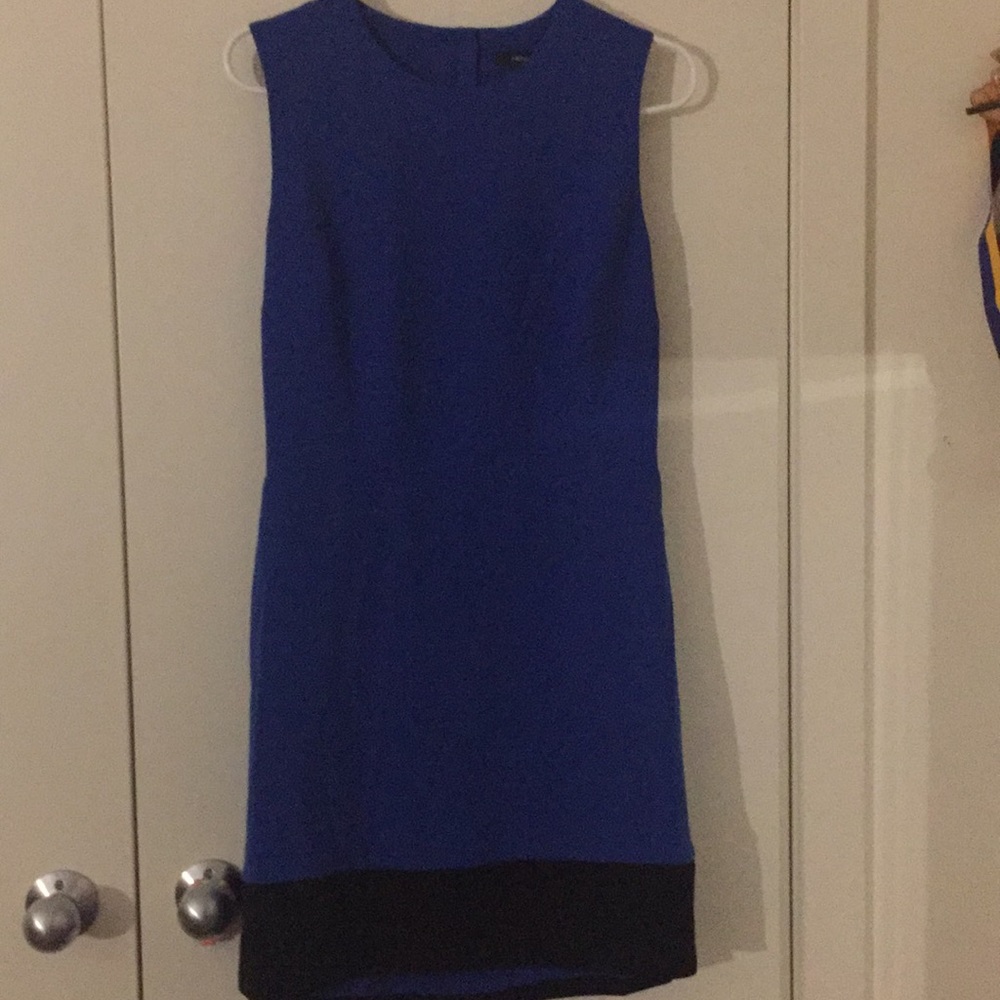 Royal blue open back dress