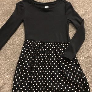 Gap size 4 black dress with polka dots
