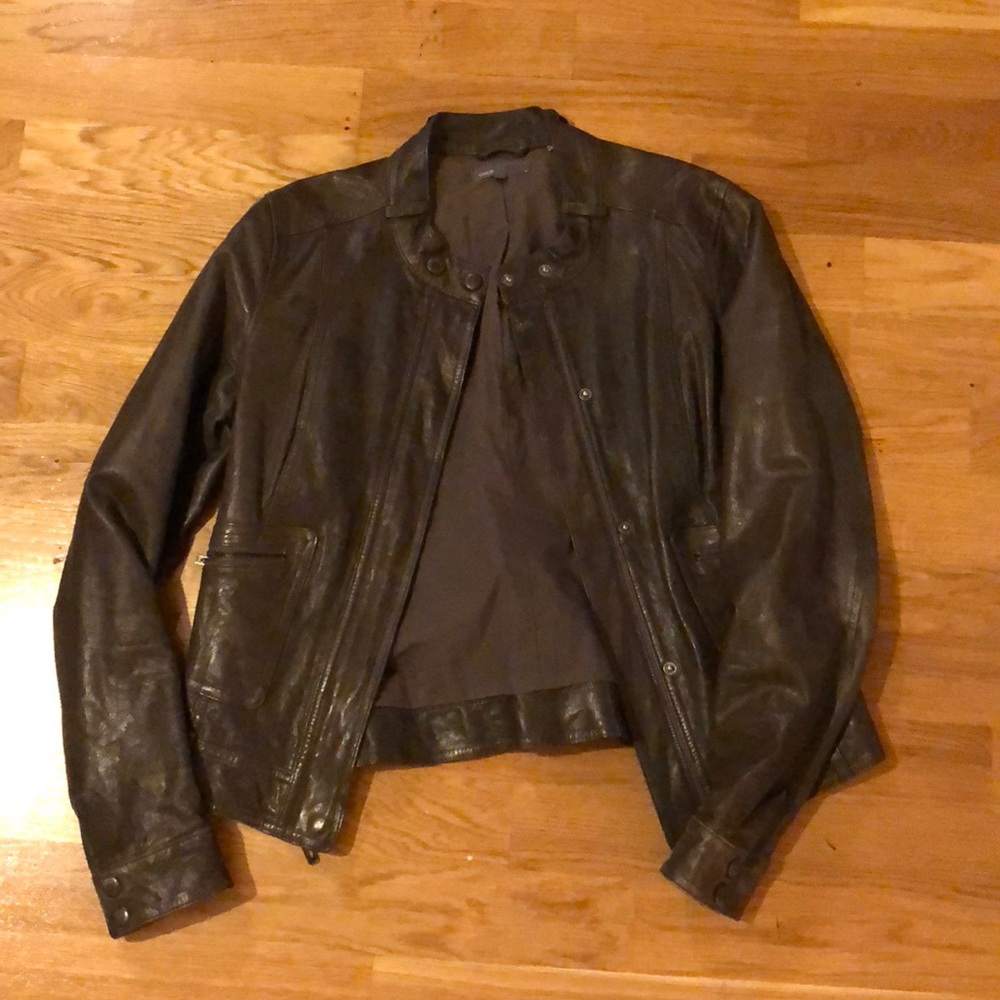 Vince brown leather jacket