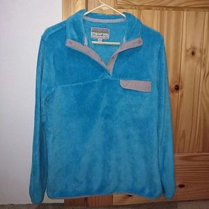 Fuzzy crewneck jacket