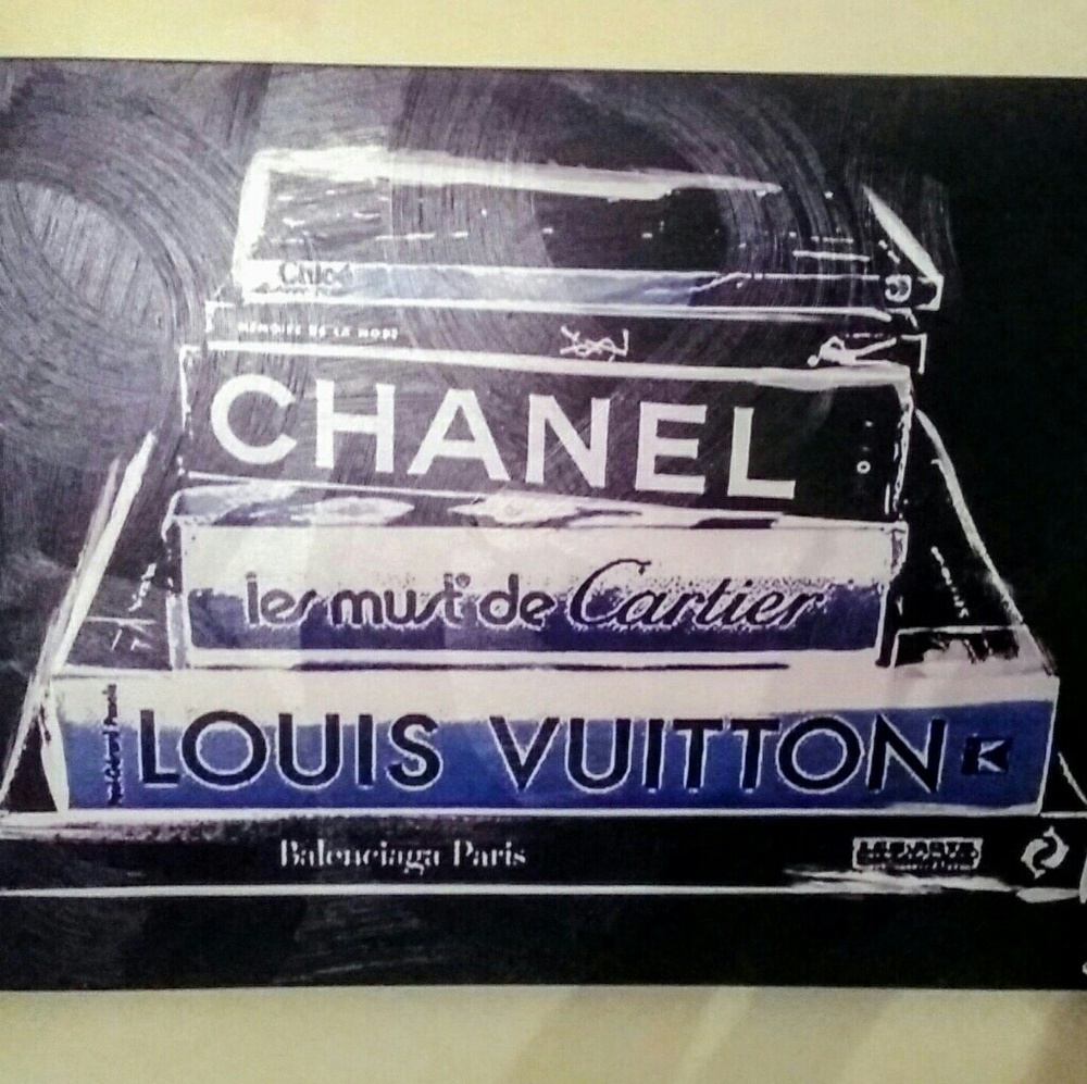 Canvas artwork with designer logos