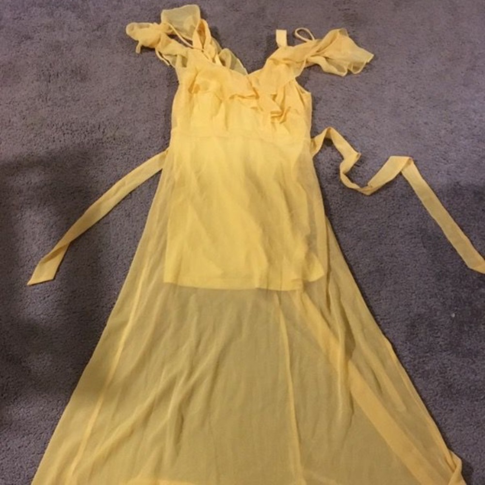 Chiffon floor length dress