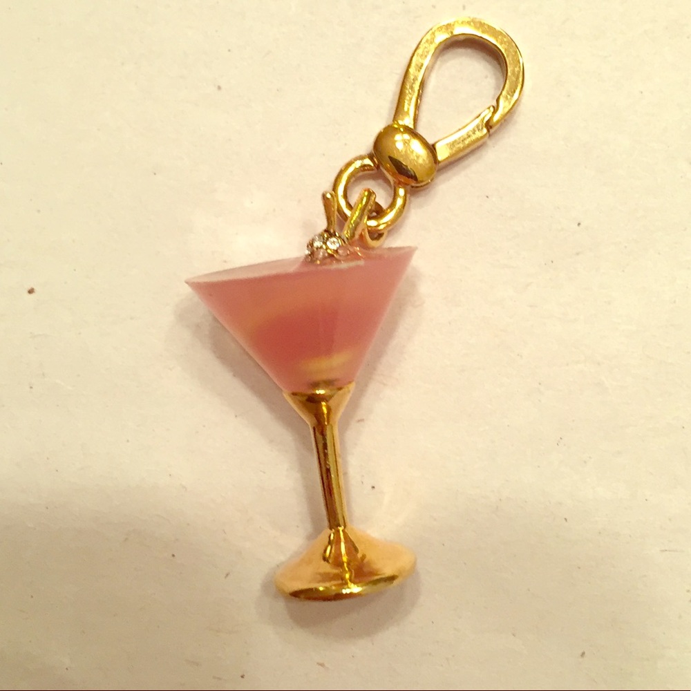 Juicy Couture Pink Martini Glass Charm