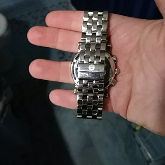 Diamond bezel michele watch main image 2