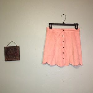 Peach Buttoned Skirt