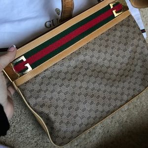 Gucci monogram vintage handbag, authentic!